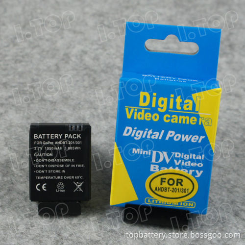 camera back up battery for GoPro AHDBT 201 301 with best quality and price.